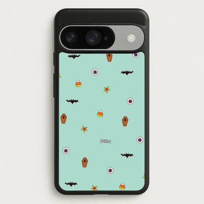 Minature Halloween Cartoons Pattern Google Pixel 10 / 10 Pro Case