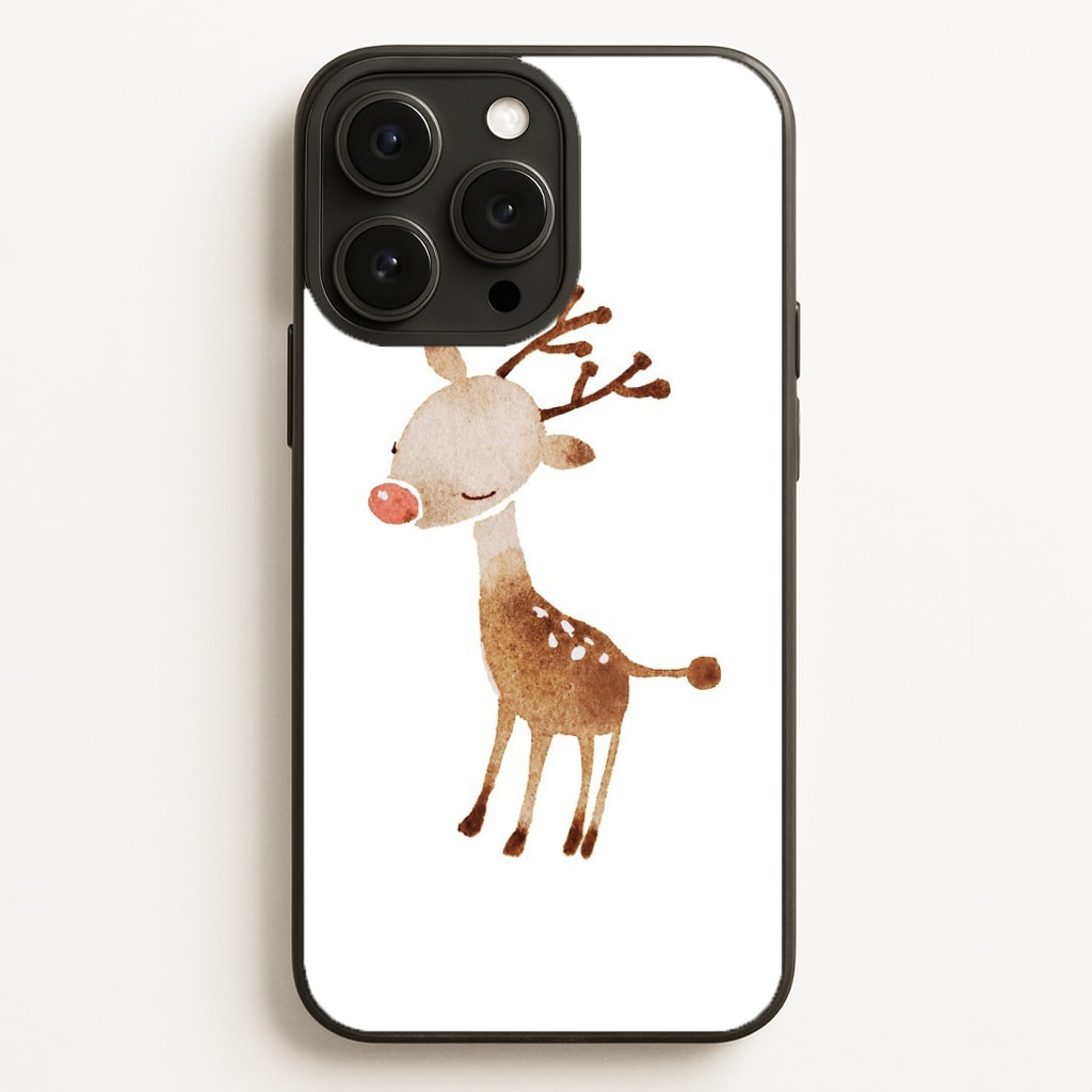 Watercolour Rudolph The Reindeer Phone Case