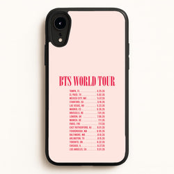 K-Pop Band World Tour List 2026 iPhone XR Case