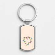 Cartoon Mouse Christmas Fairylights Heart Luxury Keyring 1