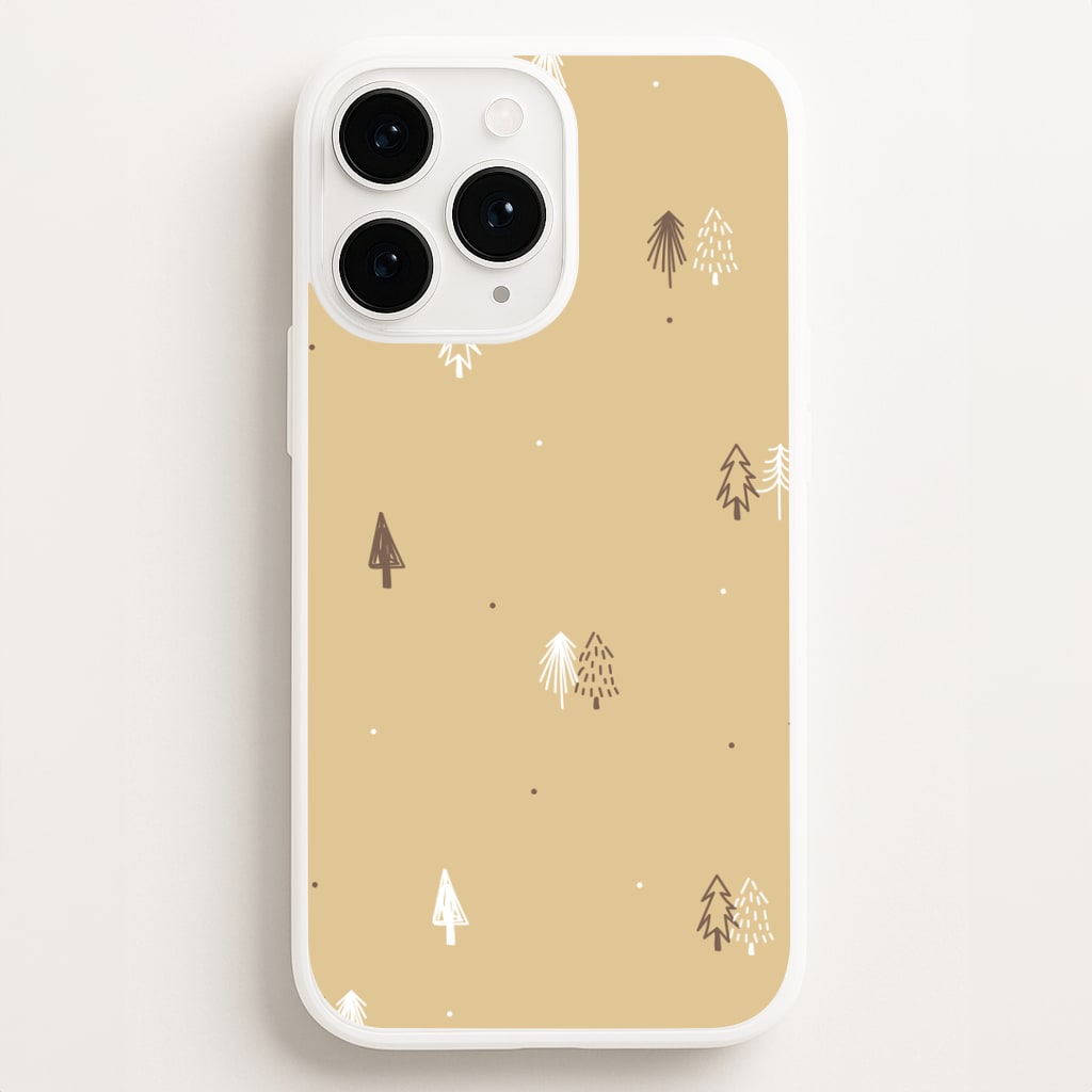 Minimal Christmas Trees Pattern iPhone 16 Pro Max Case