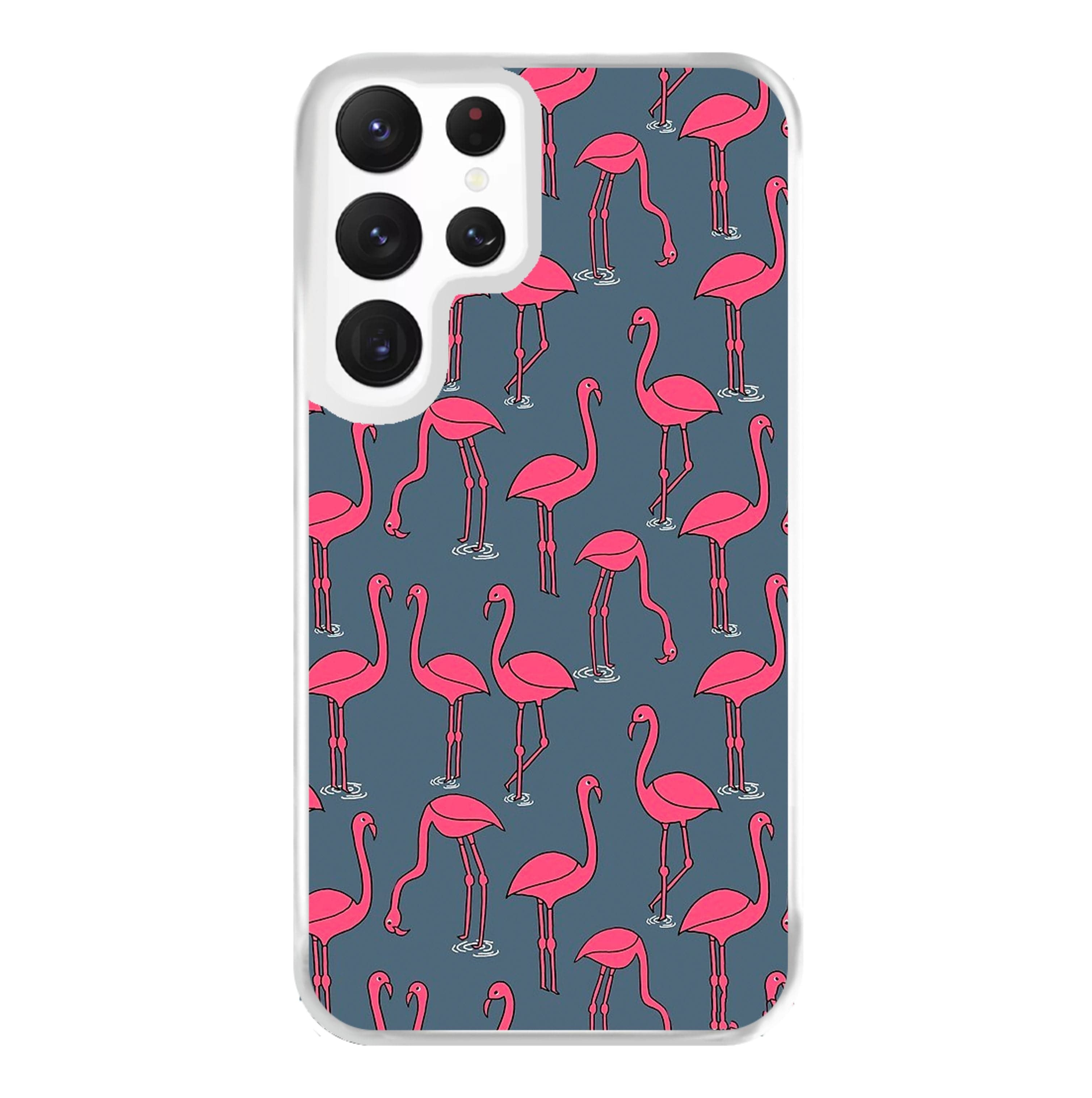 Basic Pink Flamingo Pattern Phone Case