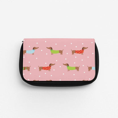 Christmas Jumpers Dachshund Pattern Pencil Case