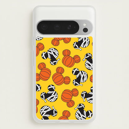 Pumpkin And Mummy Mouse Pattern Google Pixel 9 Pro XL Case
