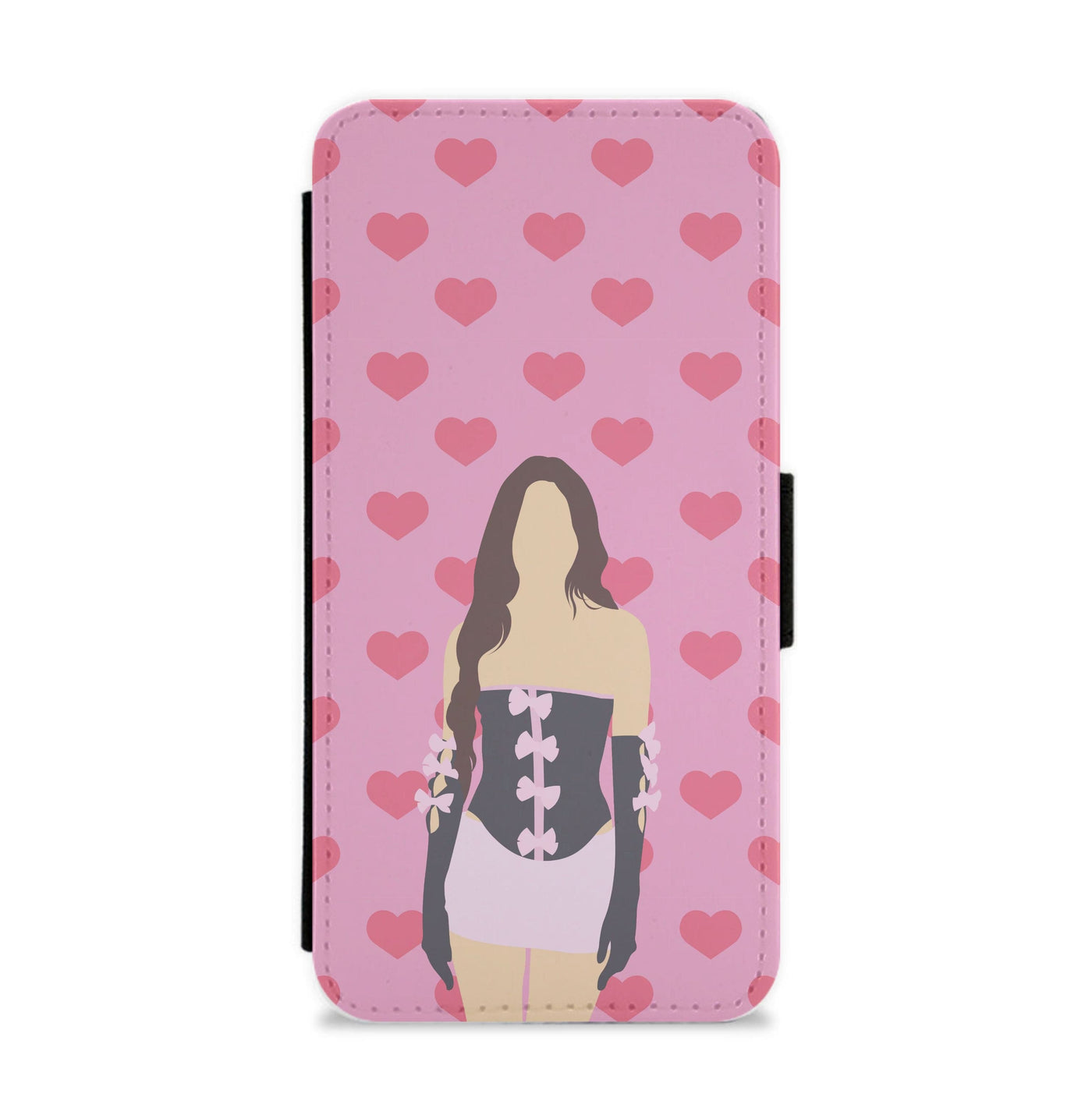 Pink Hearts - Olivia Flip / Wallet Phone Case