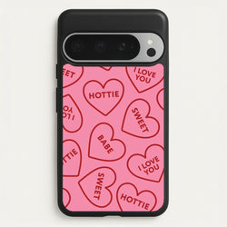 Quote Love Hearts Pattern Google Pixel 9 Pro XL Case