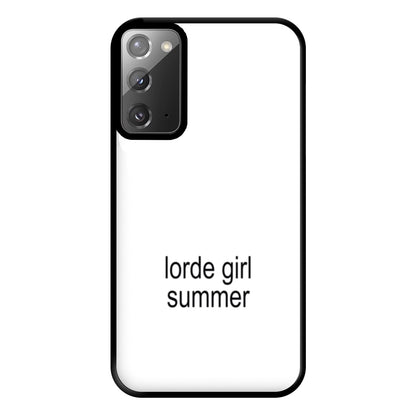 Lorde Girl Summer Galaxy Note 20 Ultra Case