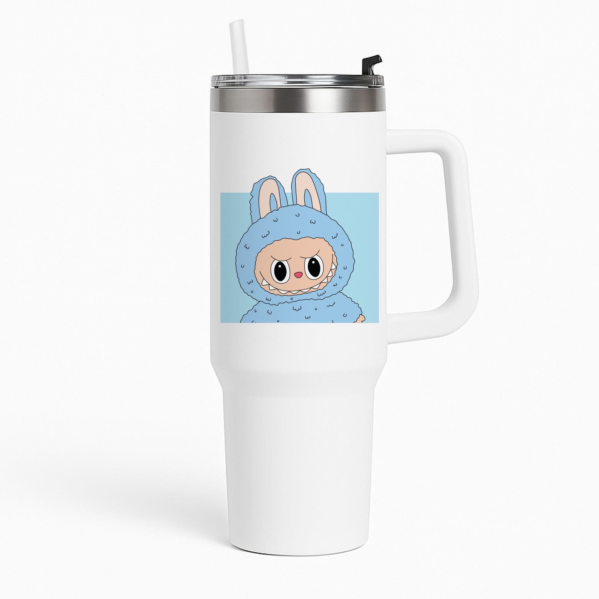 Cute Blue Notebook Monster Tumbler