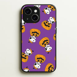 Cartoon Beagle Pumpkin Pattern iPhone 14 Plus Case