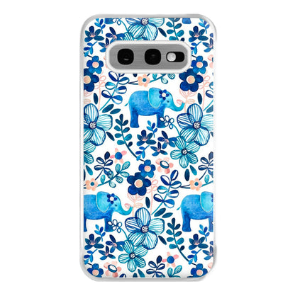 Elephant and Floral Pattern Phone Case