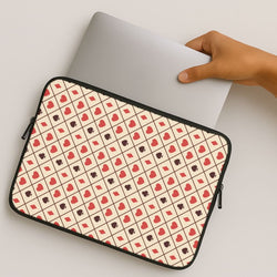 Zig-Zag Card Suits Pattern MacBook Cover