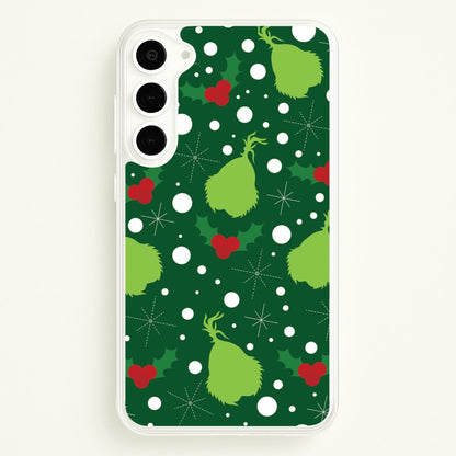 Green Creature Christmas Pattern Galaxy S23 Plus Case