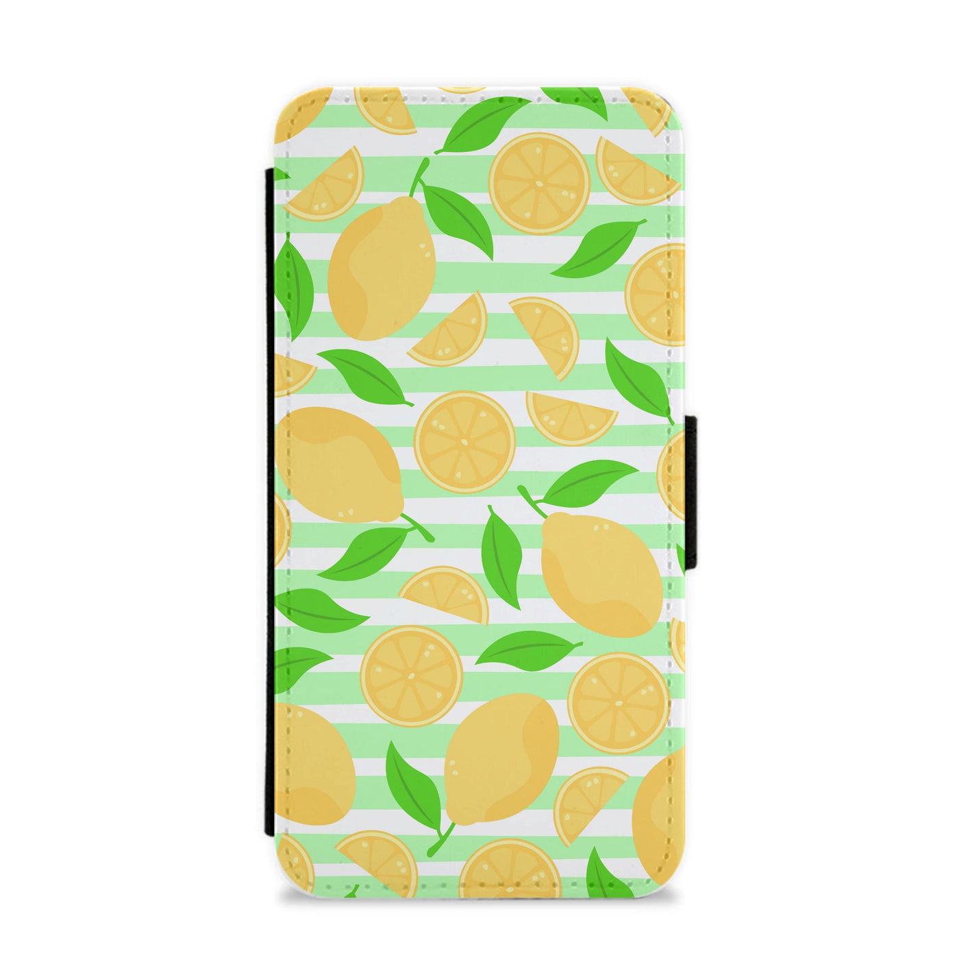 Lemons Pattern - Summer Flip / Wallet Phone Case