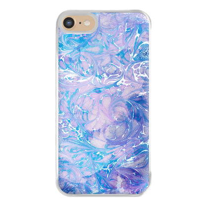 Sea Blue Swirly Marble Phone Case