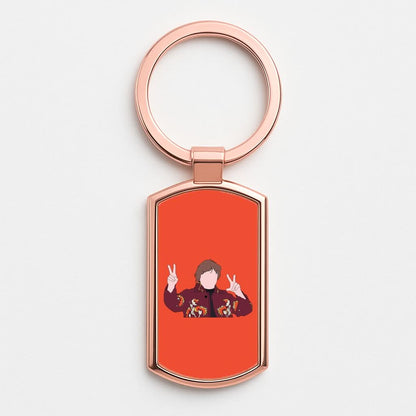 Peace Out Rose Gold Keyring