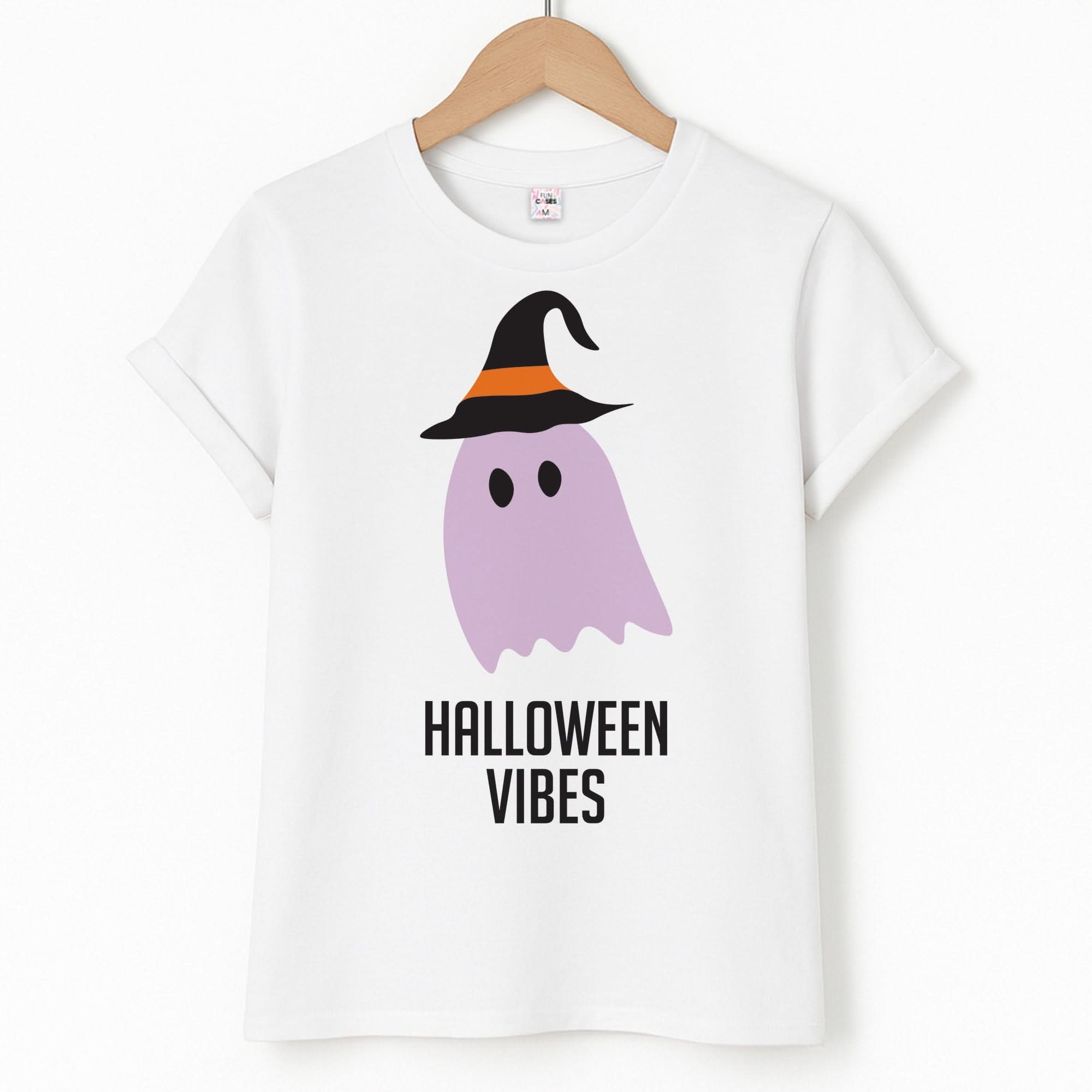 Purple Ghost Halloween Vibes T-Shirt