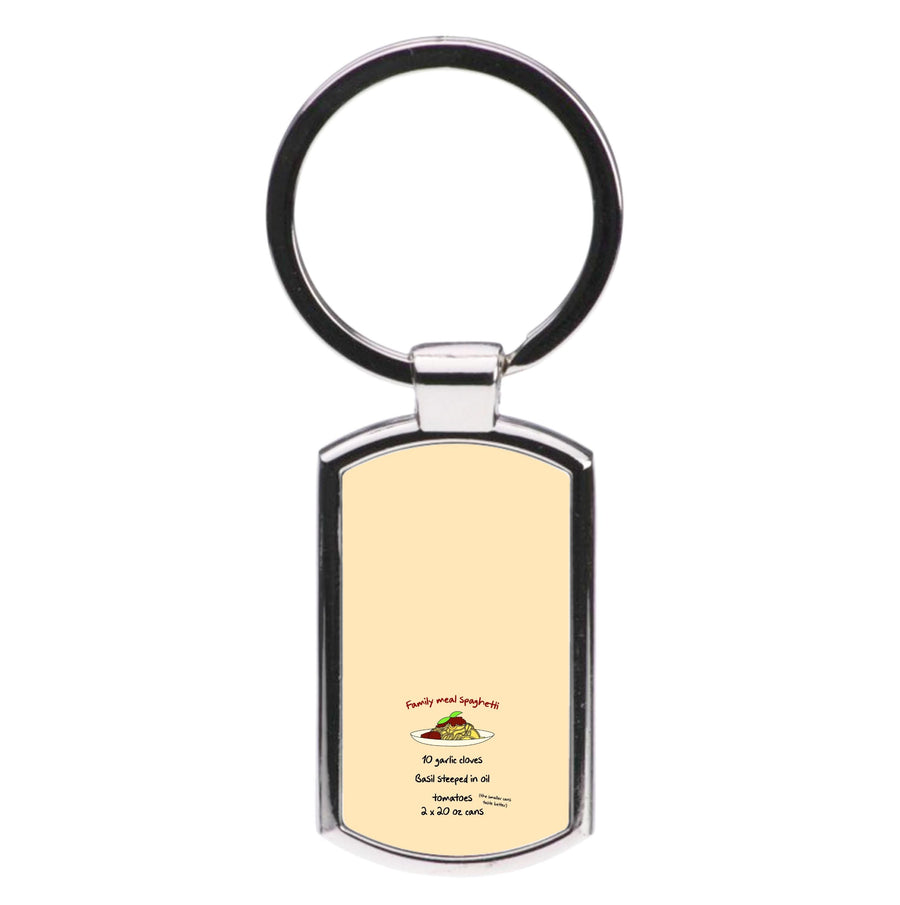 Family Meal Spaghetti Luxury Keyring