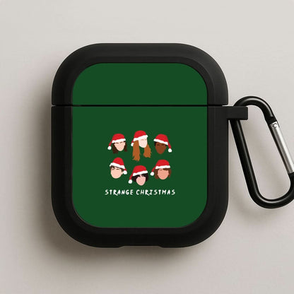 Strange Crew Christmas Black AirPods Case