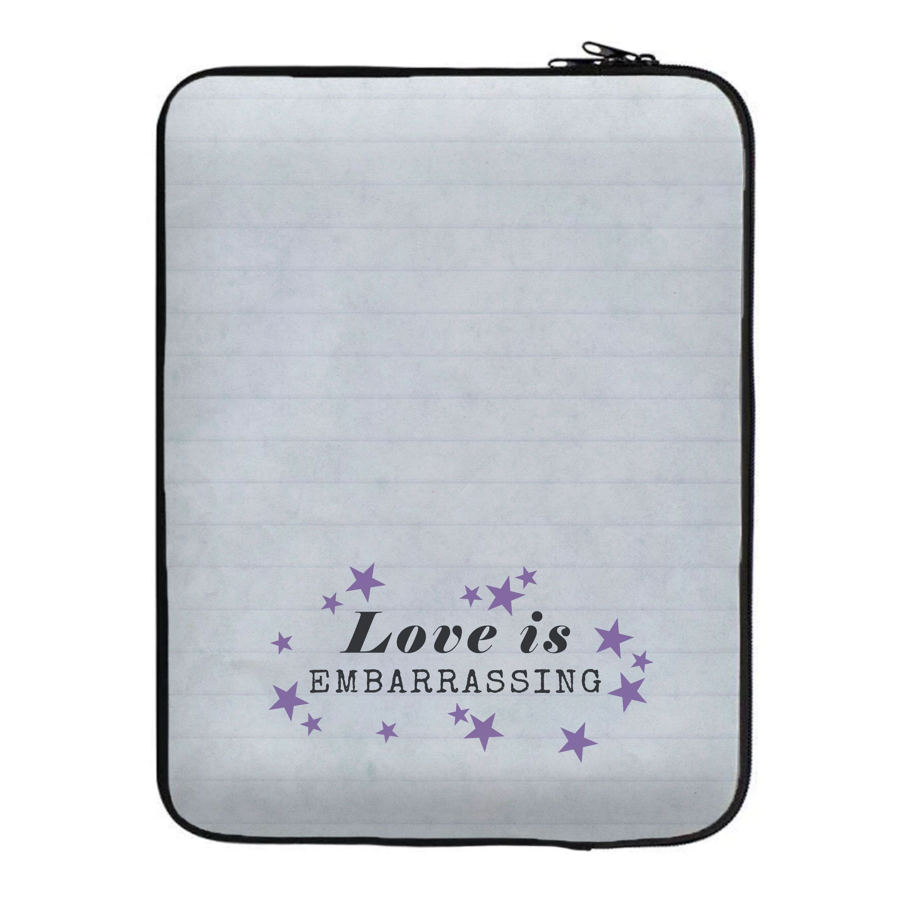 Love Is Embarrassing Note Laptop Sleeve