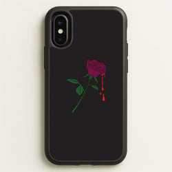 Dark Pink Rose iPhone X / XS Case