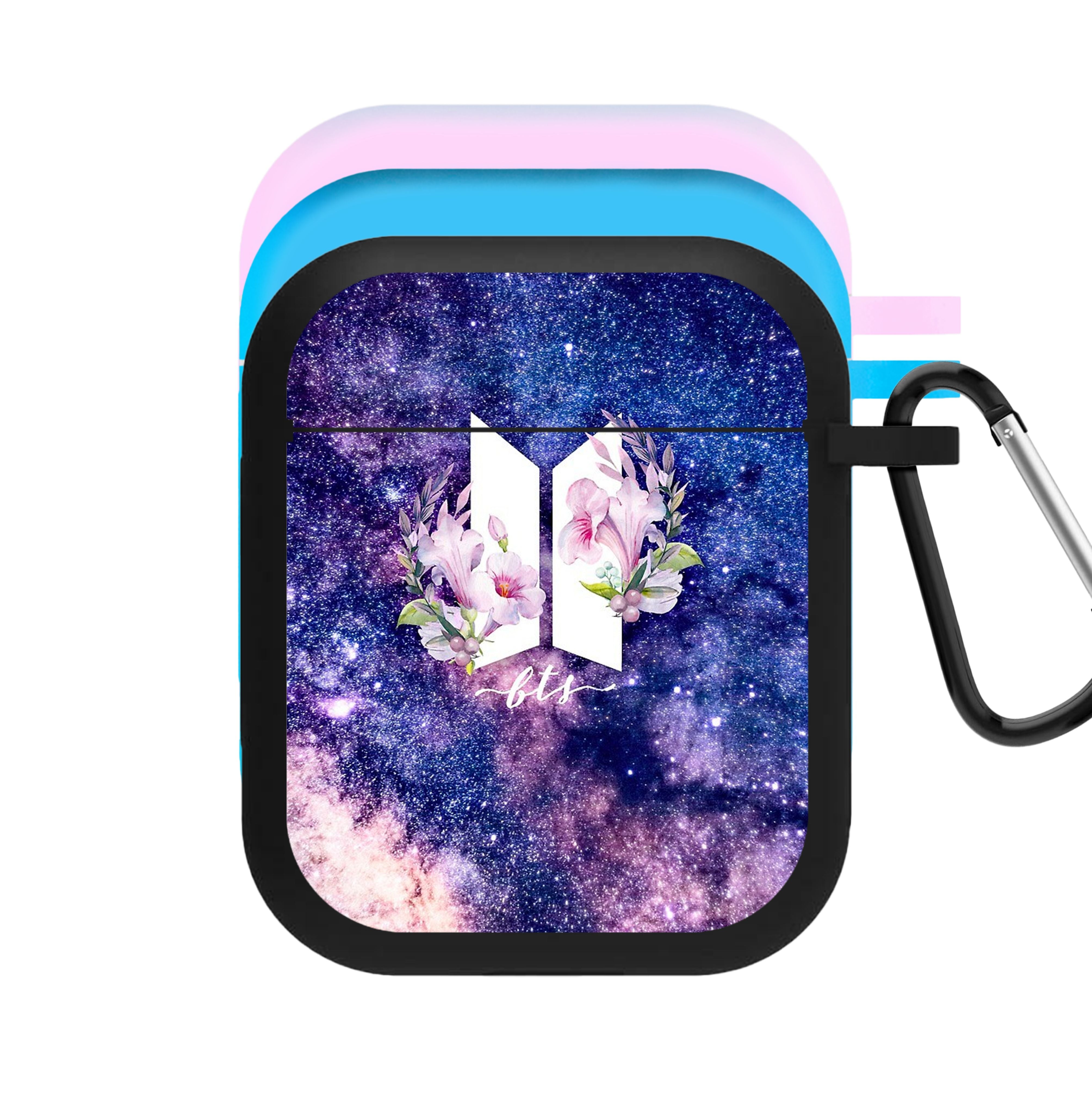 Galaxy Floral K-Pop Band Logo AirPods Case