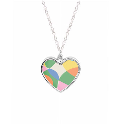 Colourful Abstract Shapes Pattern Necklace