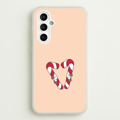Christmas Candycane Plushies Galaxy A14 Case