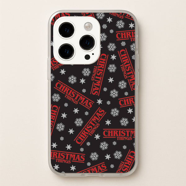 Christmas Things Snowflake Pattern iPhone 15 Pro Case