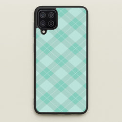 Light Cyan Tartan Christmas Pattern Galaxy A12 Case