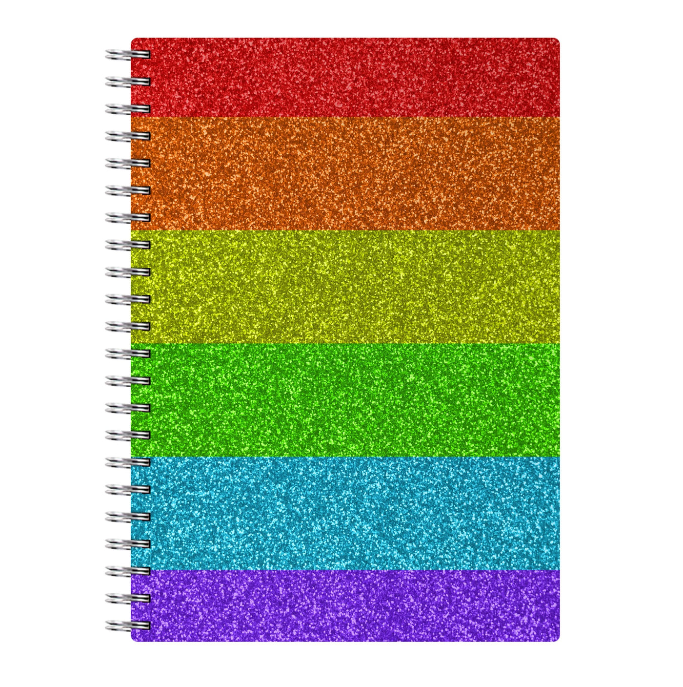 Rainbow Glitter Notebook