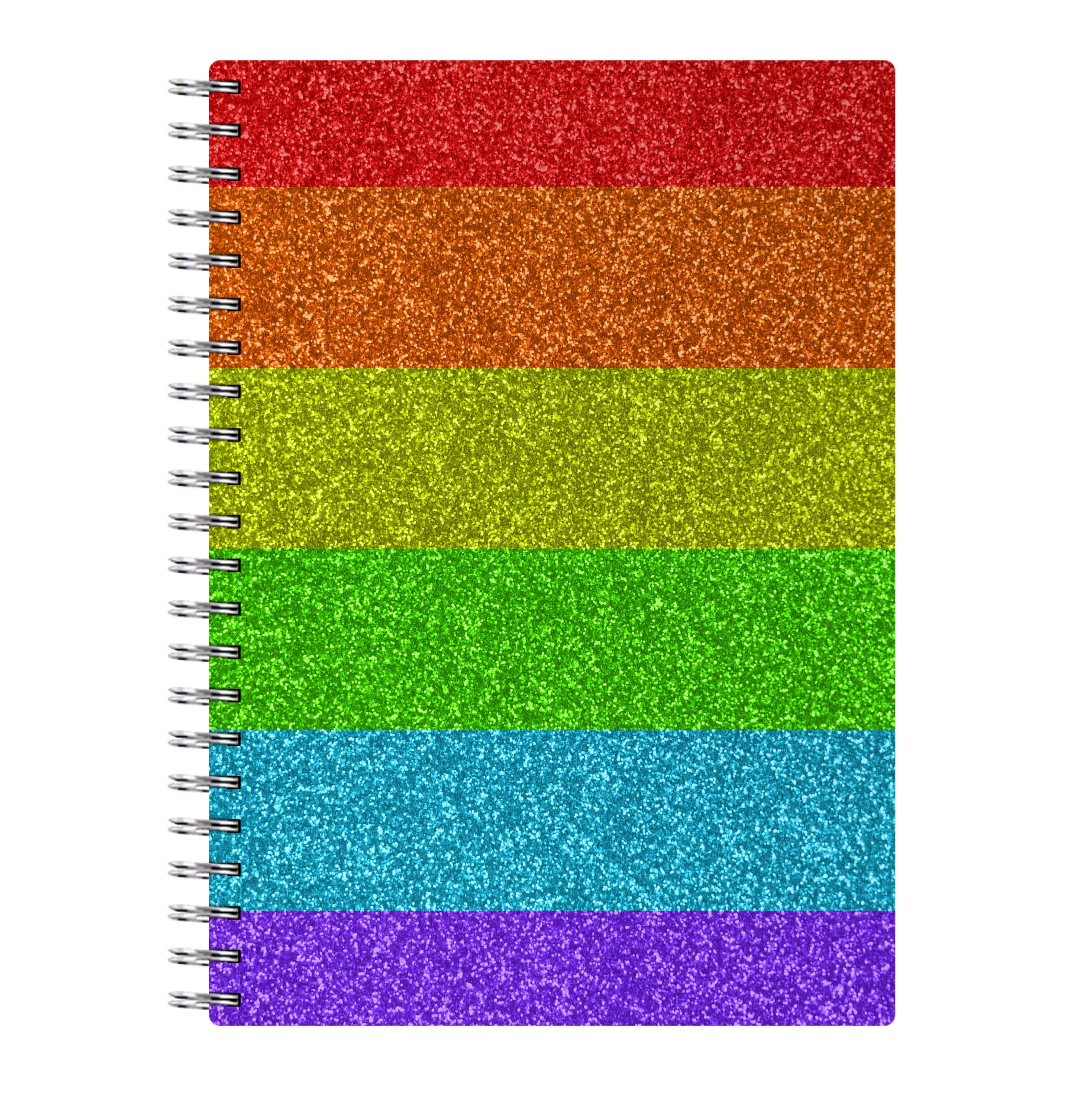 Rainbow Glitter Notebook