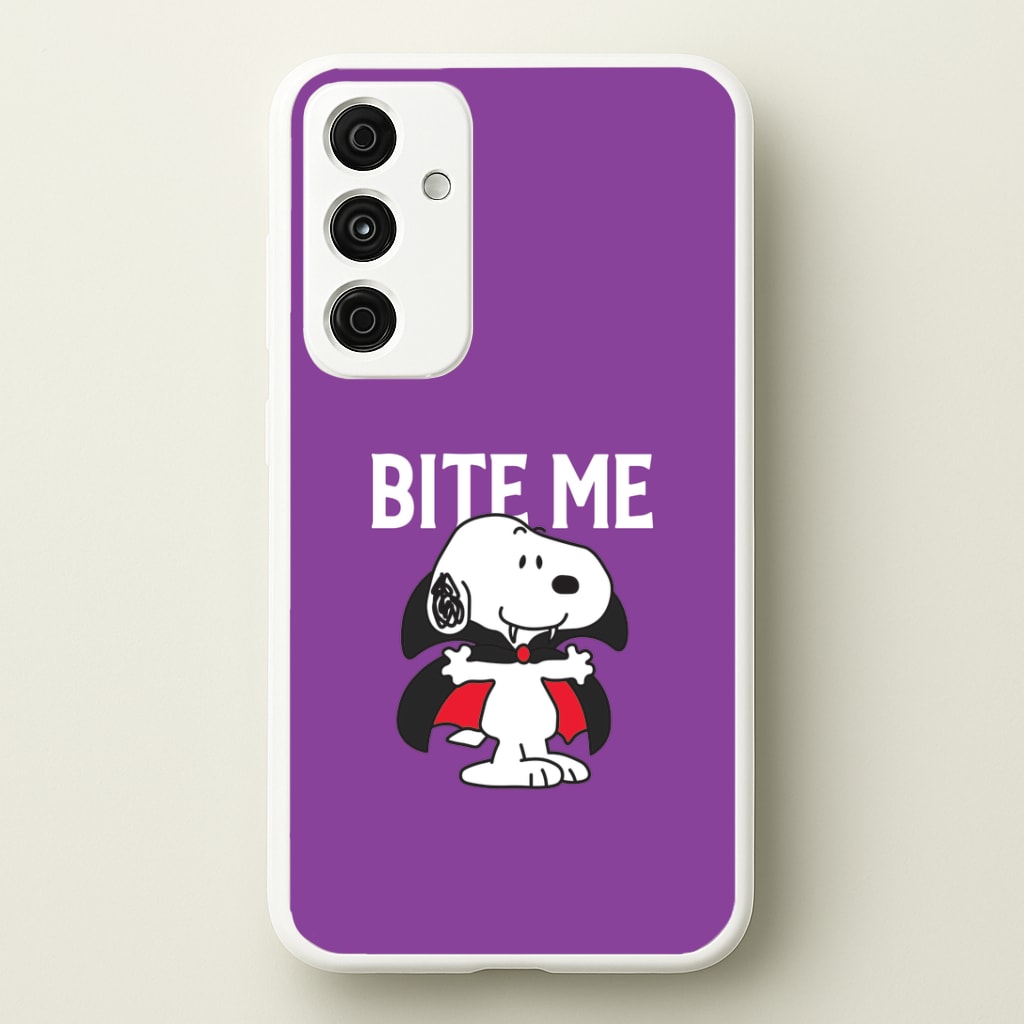 Bite Me Cartoon Beagle Galaxy A35 Case