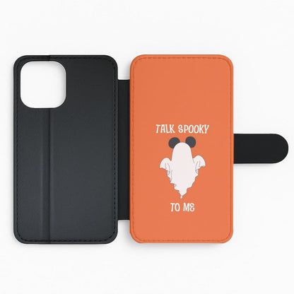 Talk Spooky To Me Mouse Ghost Flip Phone Case