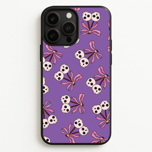 Cherry Skulls Pattern iPhone 13 Pro Case