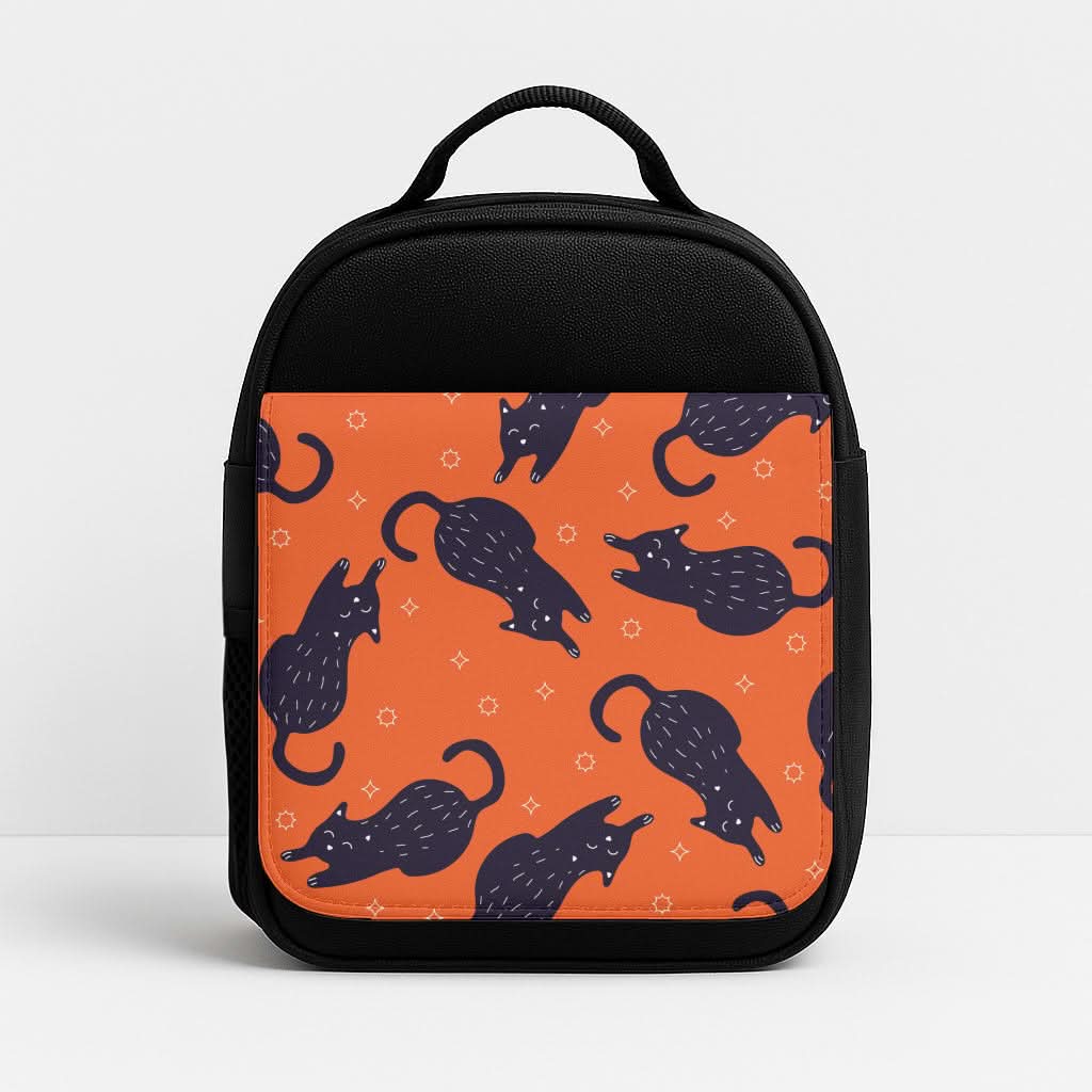 Black Cats And Stars Pattern Lunchbox