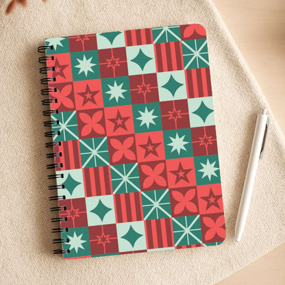 Geometric Square Christmas Pattern Notepad