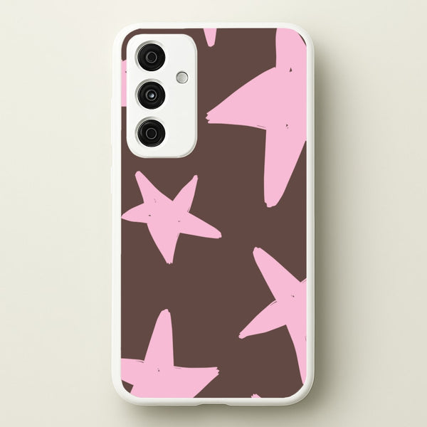 Chocolate & Strawberry Stars Galaxy A55 Case