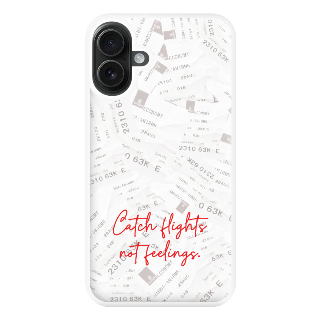 Catch Flights Not Feelings Collage iPhone 16 Plus Case