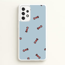 Race Cars Pattern Blue Galaxy A52 / A52s Case