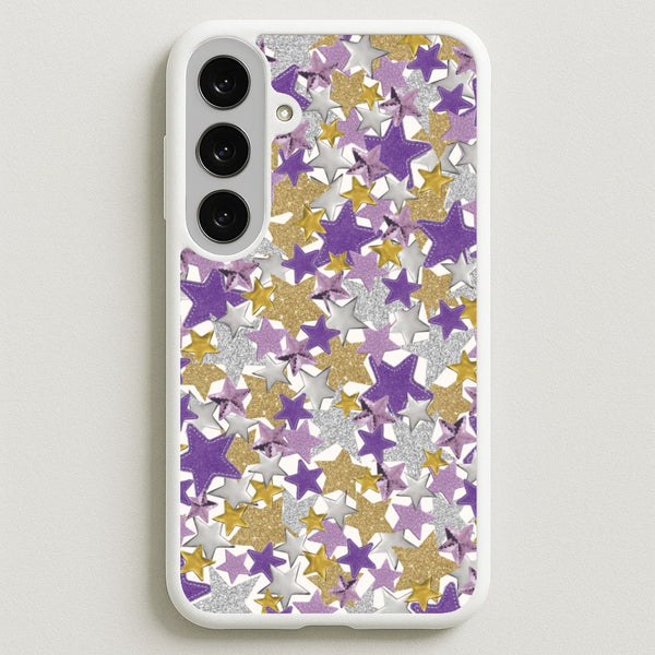 Mauve Stars Collage  Galaxy S25FE Case
