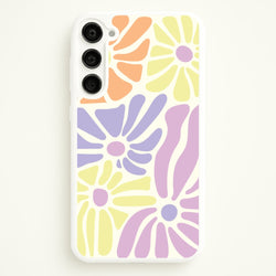 Pastel Abstract Flowers Galaxy S23 Plus Case