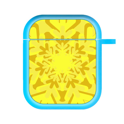 Yellow - Colourful Snowflakes AirPods Case