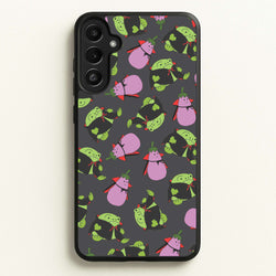 Vampire Frogs And Vegetables Pattern - Halloween Galaxy A34 Case