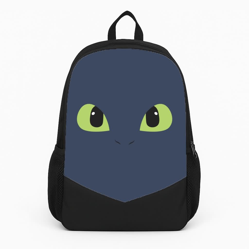 Black Fury Dragon Face Backpack