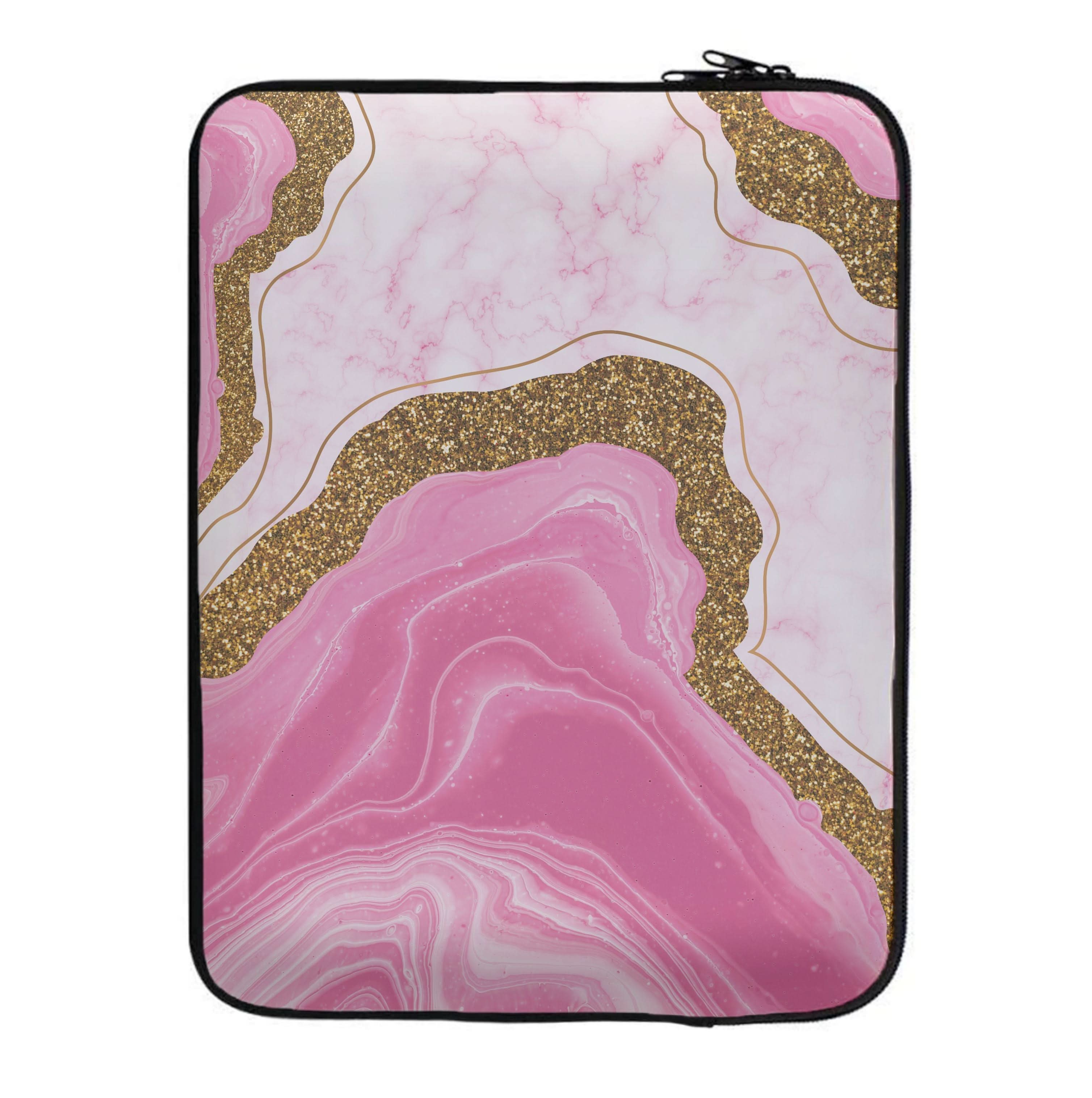 Marble Rock Veins And Glitter Laptop Sleeve