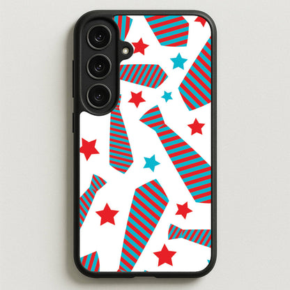 Tie And Stars Pattern Galaxy S25FE Case