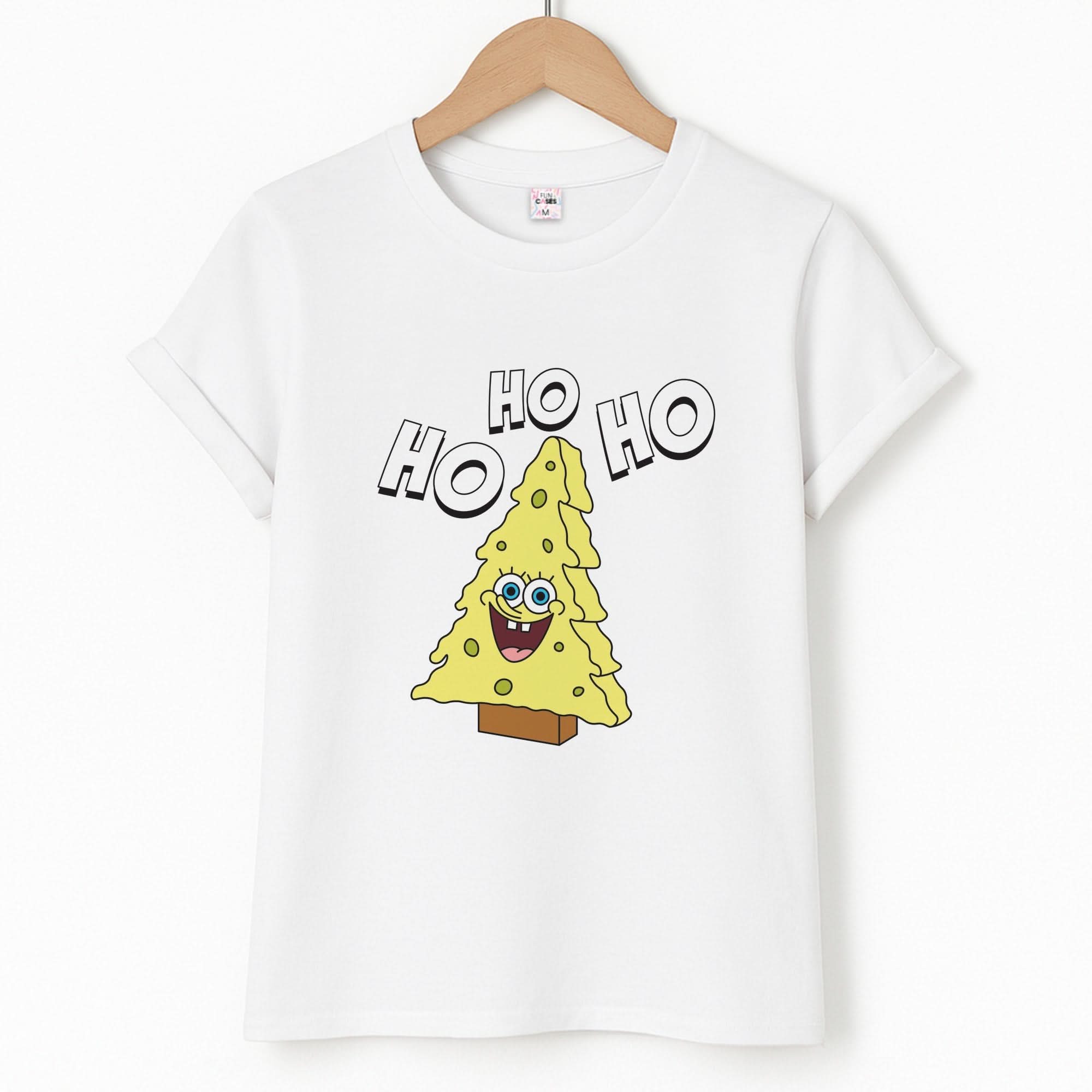 Christmas Tree Cartoon Sponge T-Shirt