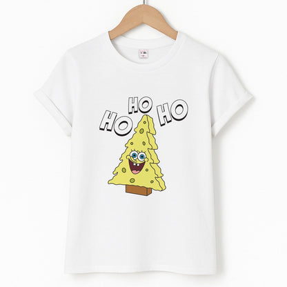 Christmas Tree Cartoon Sponge Unisex T-Shirt