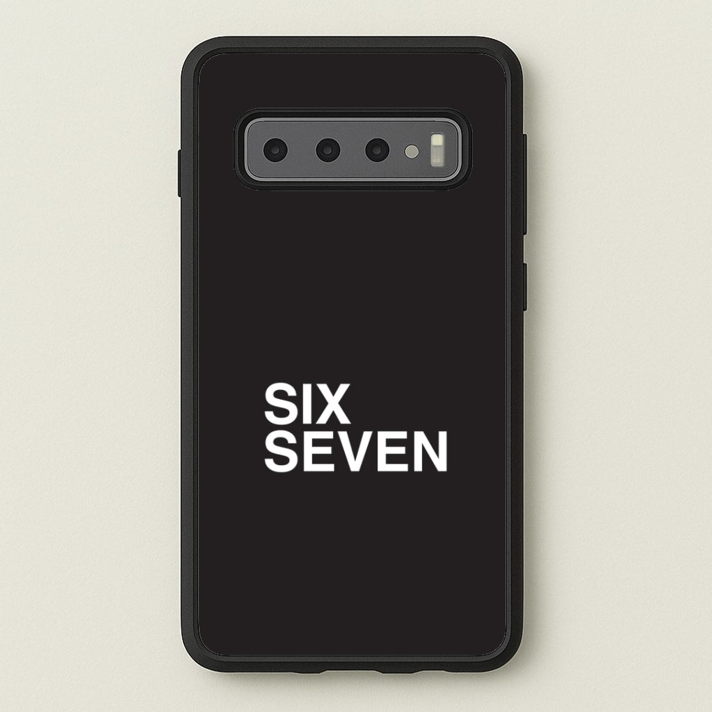 6 7 Black Galaxy S10 Case
