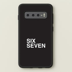 6 7 Black Galaxy S10 Case